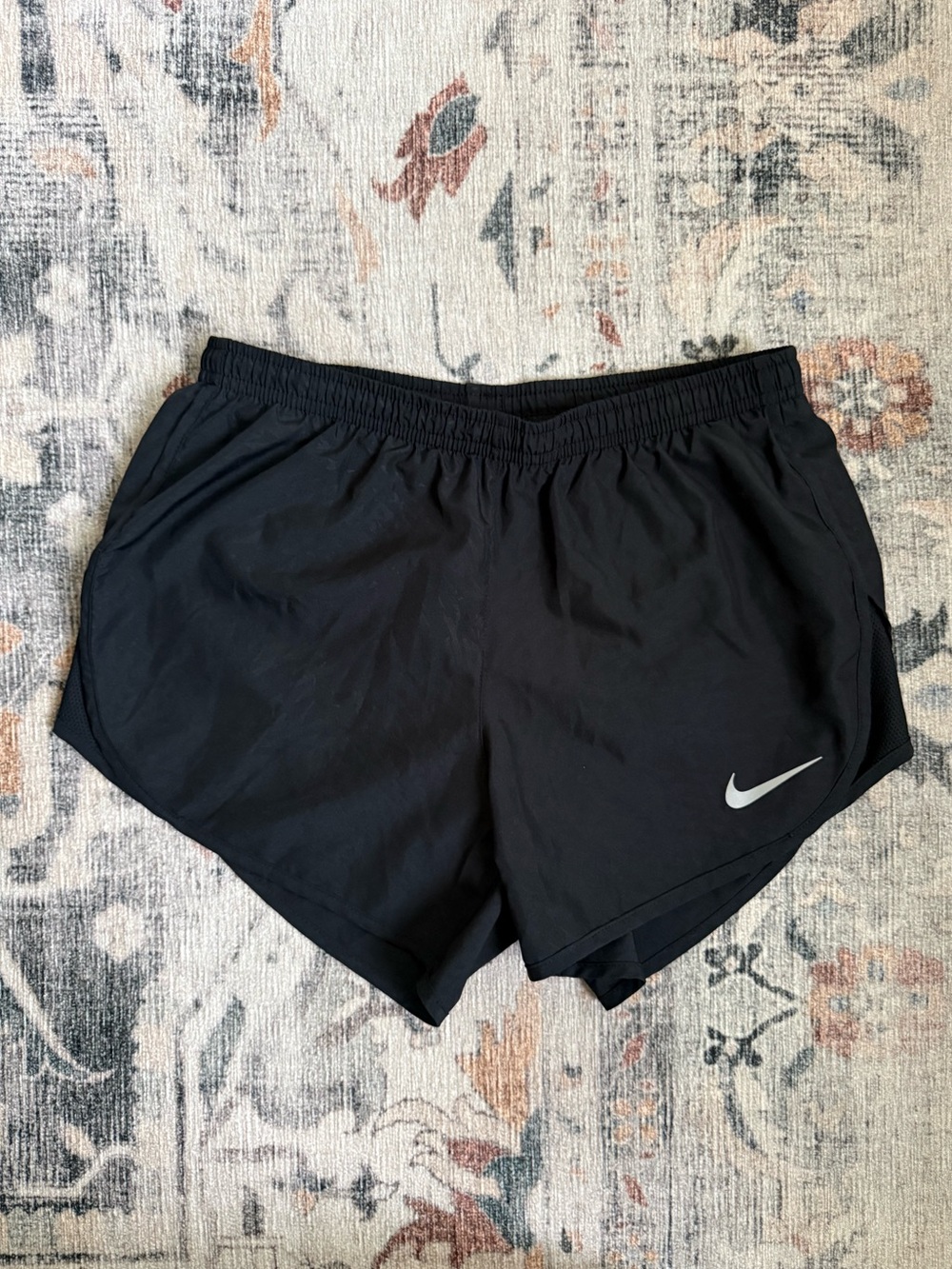 Nike Women's Black Athletic Running Shorts with Reflective Swoosh